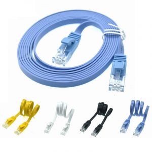 5M 16Ft RJ45 8P8C Male to Male Adapter M/M CCA CAT5E LAN Ethernet Network Cable Blue Line Cable 