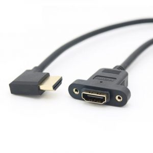 90-Degree-Left-Right-Angled-HD-19p-1-4-Male-To-Female-Extension-Cable-With-Screw