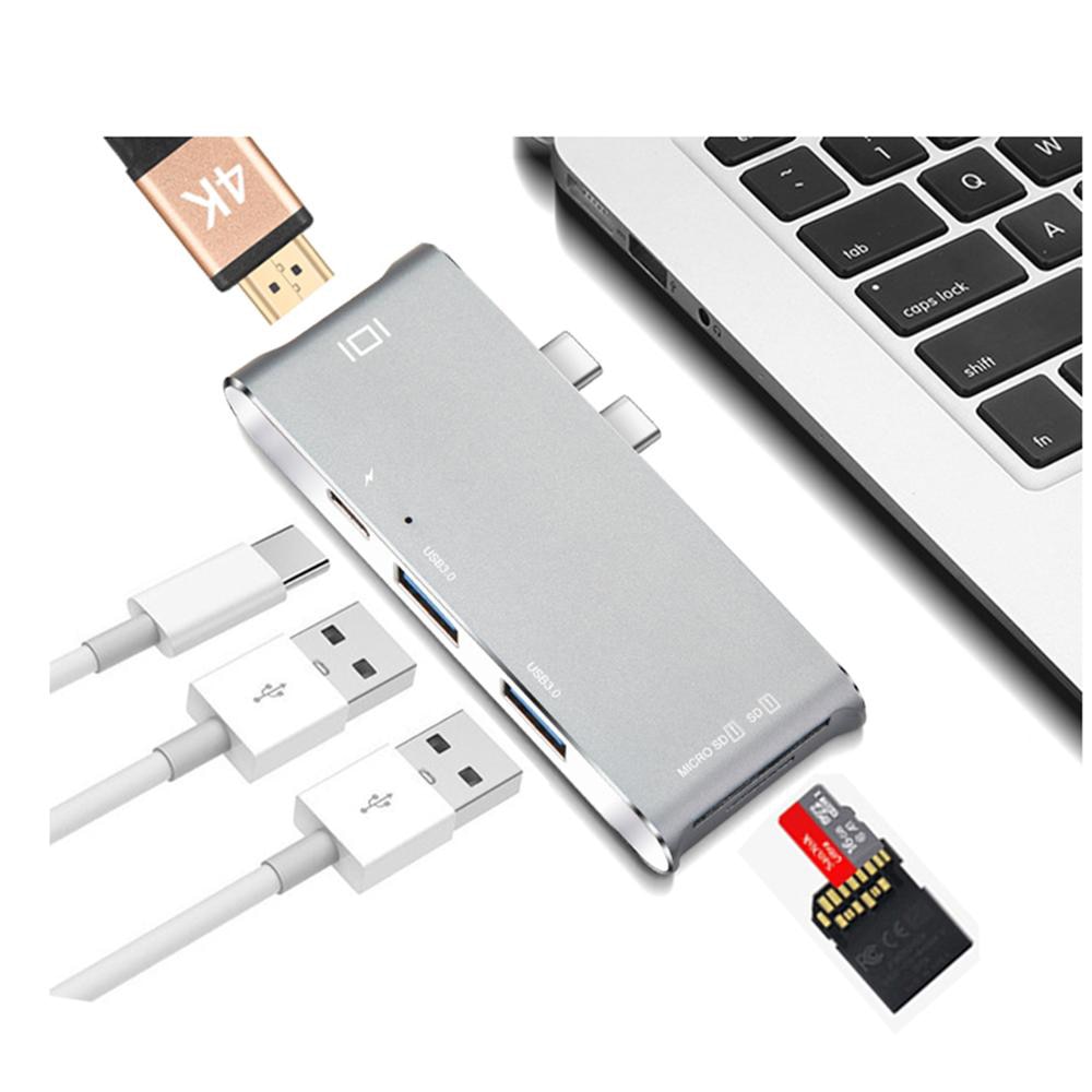 SODIAL Adaptador USB C a HDMI 4K 60Hz Tipo C 3.1 Macho a HDMI Hembra conversor Adaptador de Cable para Nuevo MacBook 